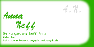 anna neff business card